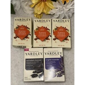 Lot of 5 Yardley London Cinnamon Swirl Bar Soap LIMITED EDITION 4.0oz Charcoal